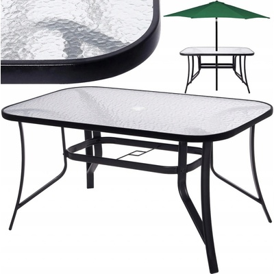 SPRINGOS TOSCANA GF1039-XG Zahradní stůl 120x70 cm, černý – Zboží Dáma