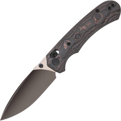 FerraMonster Spectrum M390 Black DLC with Copper Foil CF handle FM23004-D