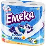  EMEKA тоалетна хартия, 4 броя х 75гр, Ароматизирана, Ocean breeze