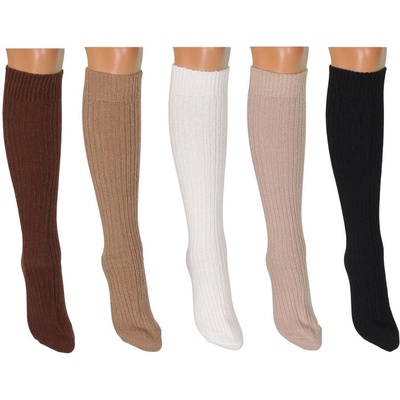 Комплект зимни дамски 3/4 чорапи от алпака - 5 чифта