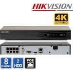 Hikvision 8 Канален мрежов рекордер NVR HIKVISIONDS-7608NI-K1/8P(B) - 8Mpx + 8xPoE (DS-7608NI-K1/8P(B))