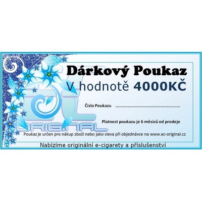 EC-ORIGINAL Dárkový poukaz / kupon 4000kč
