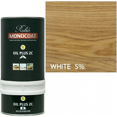 Rubio Monocoat Oil 2C White 5% - Двукомпонентно масло за вътрешна употреба 3.5л (4625)