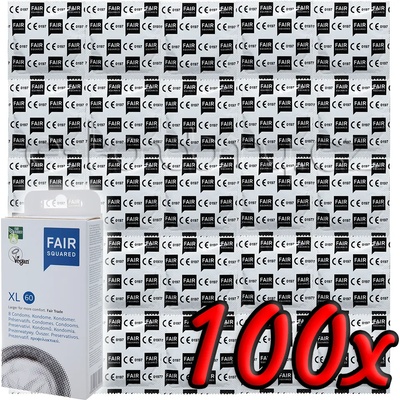 Fair Squared XL 60 - Fair Trade Vegan Condoms 100 pack