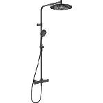 Hansa Aurelia - Душ комплект с термостат, диаметър 30 cm, 3 струи, черен мат 4719910333 (4719910333)