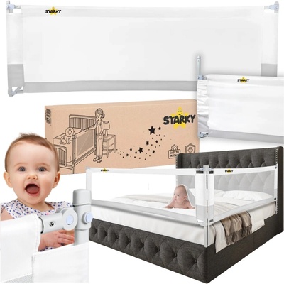 BEZPEČNOSTNÍ ZÁBRADLÍ DĚTSKÉ POSTELE BLOKOVACÍ ZÁBRADLÍ ŠEDÉ 200CM