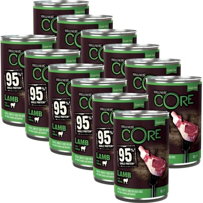 Wellness Core Dog 95% агне & тиква 12 x 400 г