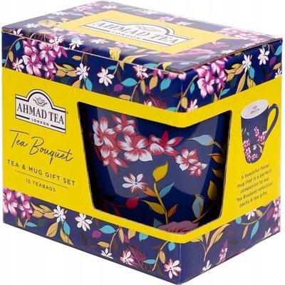 Ahmad Bouquet Tea & Mug Gift Set 15 čajov