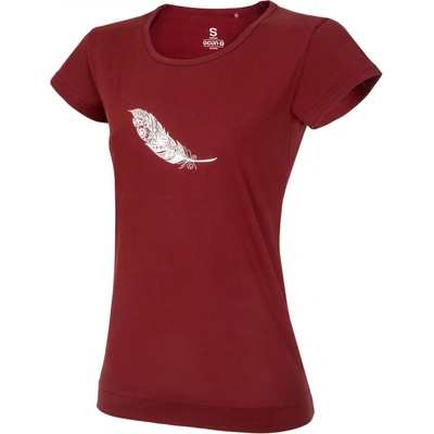 Ocun Дамска тениска Ocun Women's Classic T Organic Feather T-shirt - Wine Syrah - размер XS (116-9148-0111)