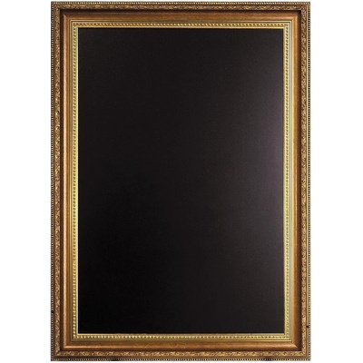 Securit Nástěnná popisovací tabule GOLD 75 x 100 cm, zlatý ozdobný rám