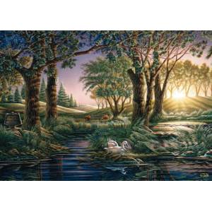 Schmidt Spiele - Puzzle Morning Magic at the Lake - 1 000 piese