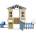 Ginger Home Дървена детска къща Ginger Home - Бяло-синя (C351)