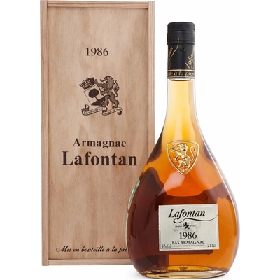 Lafontan Armagnac 1986 40% 0,7 l (v dřevěné dárkové krabičce) – Zboží Mobilmania