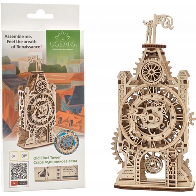 Ugears 3D puzzle Hodinová veža 44 ks