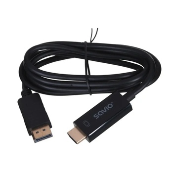 SAVIO CL-56 адаптер за видео кабел 1, 5 m DisplayPort HDMI тип A (стандартен) черен (CL-56)