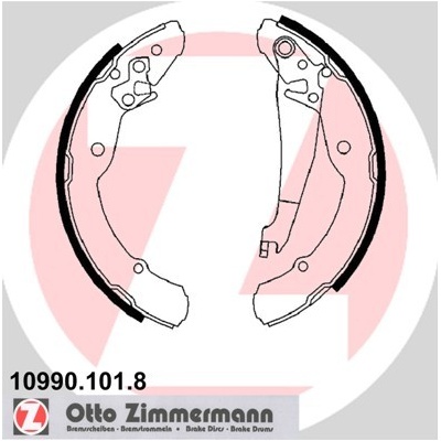 ZIMMERMANN Sada brzdových čelistí 109901018