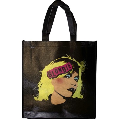 RukaHore Taška Blondie Eco Shopper: Punk Logo Black Back Print Čierna
