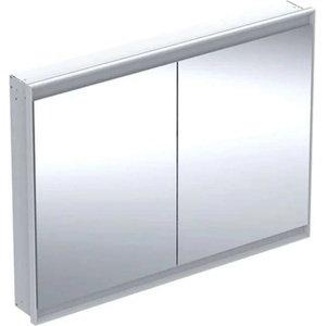 Geberit ONE - Огледален шкаф с LED осветление, 120x90x15 см, 2 врати, вграден, алуминий 505.805. 00.1 (505.805.00.1)