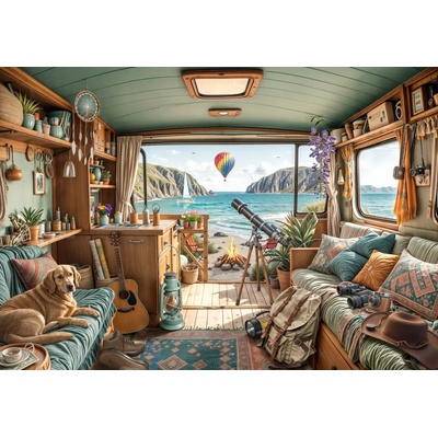 Bluebird Puzzle - Puzzle Camping Coast - 1 000 piese
