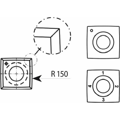IGM N013 Žiletka tvrdokovová Z4 zaoblená - 15x15x2,5 R=150 Dřevo