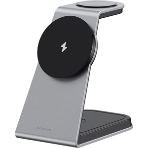 Proove Безжична зарядна станция Proove Omni Power (WSOP15020003) - MagSafe, 3в1, 15W - Сива