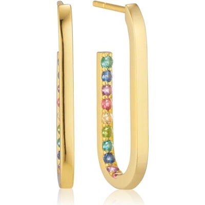 Sif Jakobs Pozlátené oválne náušnice Capizzi SJ-E42212-XCZ-YG