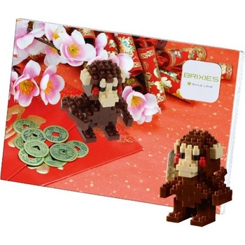 BRIXIES Postcard Chinese Monkey