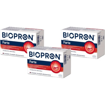 Biopron Forte probiotika + prebiotika na cesty nebo při průjmu 3 x 60 tobolek