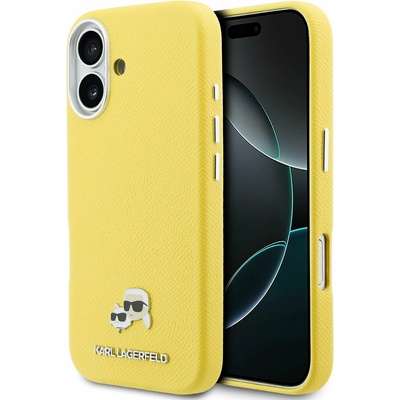 KARL LAGERFELD PU Karl and Choupette Heads Pins MagSafe Заден калъф за iPhone 17 Yellow Karl Lagerfeld | Zhalt | МЪЖЕ | UNI