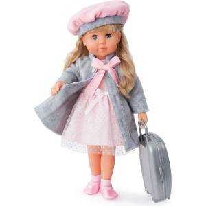 Bayer Design Пееща и говореща кукла Bayer - Мария, 46 cm, с куфарче и сиво палто (94635BH) - baby