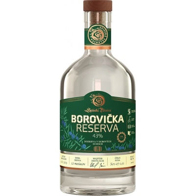 RESERVA Borovička 43% 0,7 l (čistá fľaša)