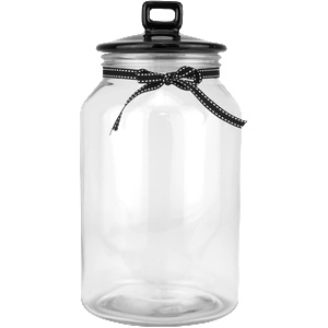 Horecano TOP-Буркан с керамичен капак ЧЕРЕН 3700ml (82712-30) (0132162)