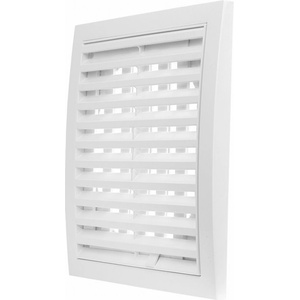 Dalap Пластмасова вентилационна решетка с регулация и фланец Dalap GP 150 RNFP ASA, 200x200 мм / Ø 150 мм, бяла (2047)
