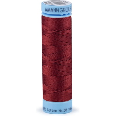 Bavlnené nite 100 m etiketné č. 50 Triana Amann Farba: 1348 Rumba Red
