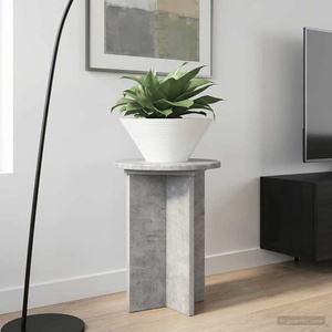 vidaXL Стойка за растения 2 бр. Бетонно сиво Ø29, 5 x 40 см (899738)