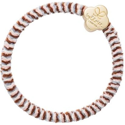 By Eloise London Velvet Gold Quatrefoil гривна / ластик за коса цвят бежов, кафяв