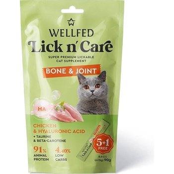 WELLFED Протеиново лакомство за близане за котки (с грижа за костите и ставите)