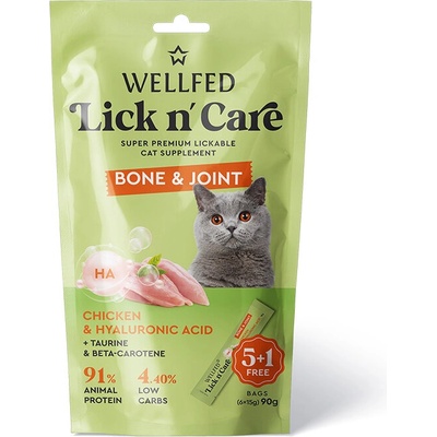 WELLFED Протеиново лакомство за близане за котки (с грижа за костите и ставите)