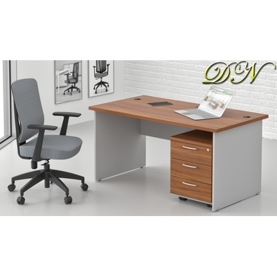 NABYTOK-DIZAJNOVY.SK ZE 1.2 19 Zostava kancelárskeho nábytku Komfort 1.2 orech / sivá