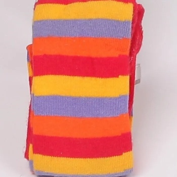 Image 1 of Детски чорапогащник в червено с цветно райе