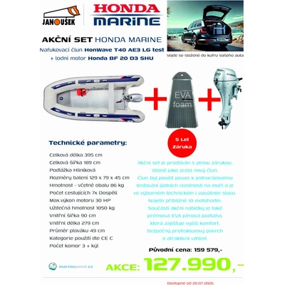 Honda Marine HonWave T 40 AE3 LG EVA foam + BF 20 D3 SHU