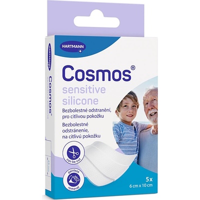 COSMOS Sensitive Silicone ultra jemná náplasť 6 x 10 cm 5 ks