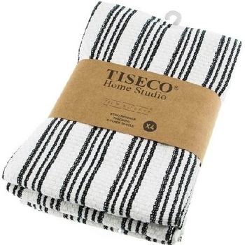 Tiseco Home Studio Памучни кърпи за съдове в комплект 4 бр. 50x70 cm Stripes - Tiseco Home Studio (9285BLACK)