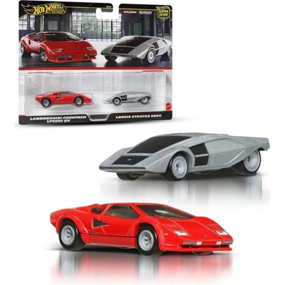 Mattel Hot Wheels 2ks prémiový angličák Lancia/Lambo