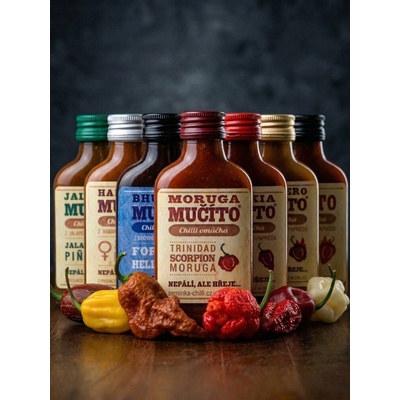 Seminka-chilli.cz Mučíto 7v1 sada chilli omáček 7 x 100 ml
