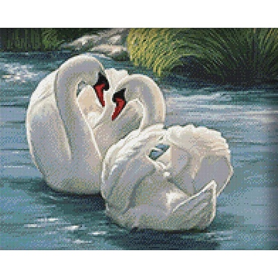 Collection D'Art Диамантен гоблен Collection D’Art - Лебеди, 38 x 48 cm (DE7132)