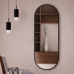 Baltica Design - Стенно огледало TINY BORDER 140 x 60 см, черно (DB0031)