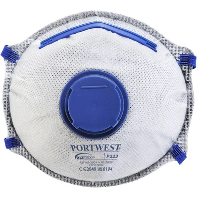 Portwest respirátor Carbon P223 FFP2, s ventilkem POR-P223WHR Bílá