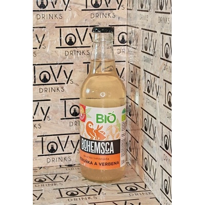Bohemsca Bio limonáda meruňka a verbena sklo 330 ml