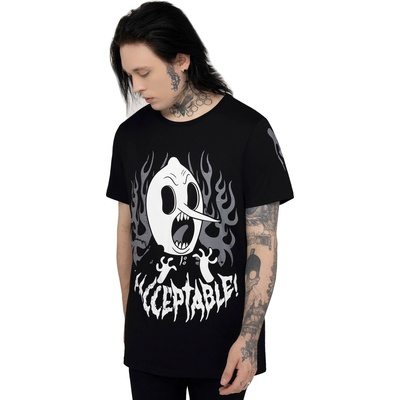 KILLSTAR тениска унисекс KILLSTAR x ADVENTURE TIME - Unacceptable - Black - KSRA013246